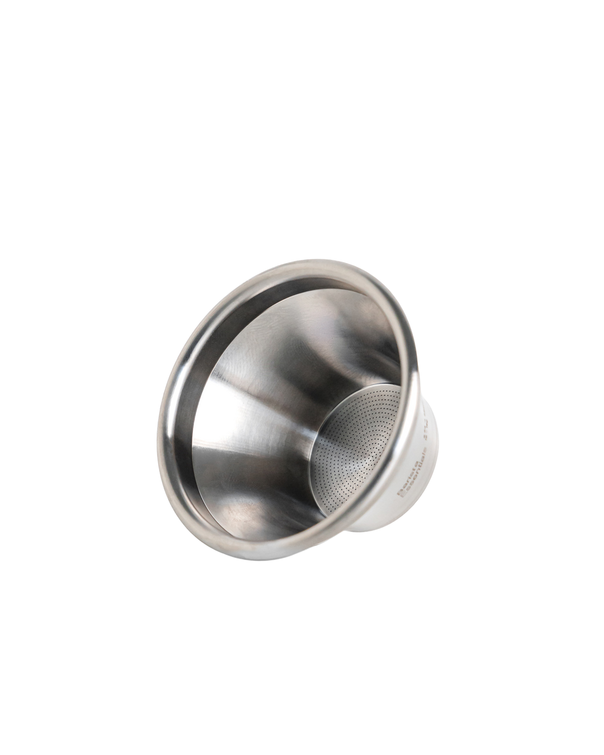 Convex filter basket 54 mm in stainless steel, tapering towards the bottom