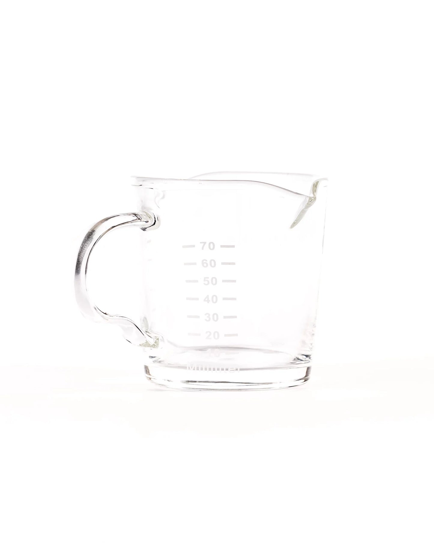 Espresso shot glass with volume markings